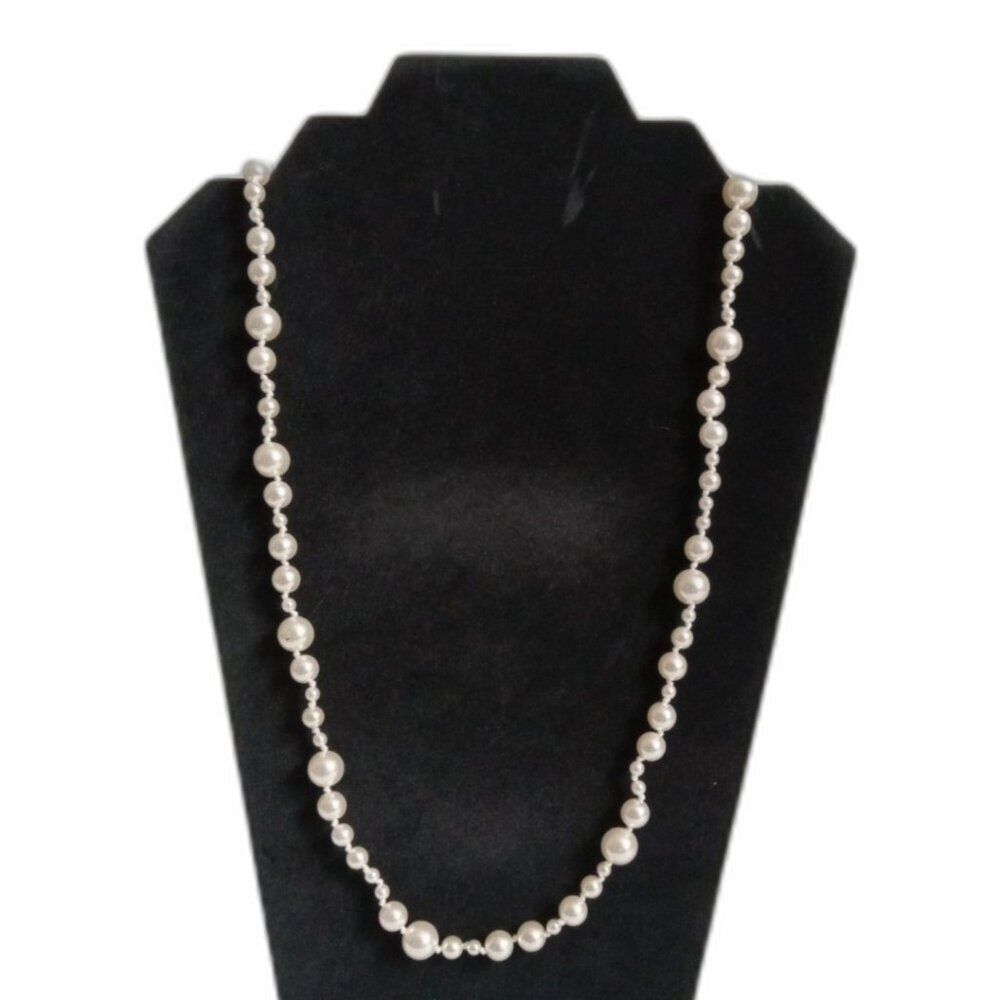 Roman Worthington Essentials Single Strand Faux Pearl Beaded Layering Necklace